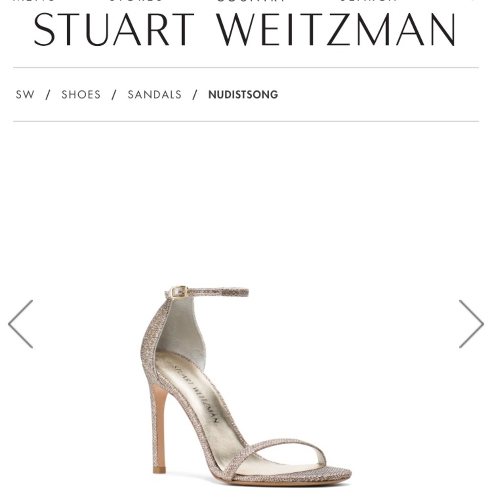 Stuart Weitzman platinum stilettos